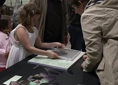 Interactivité exposition aurores boréales