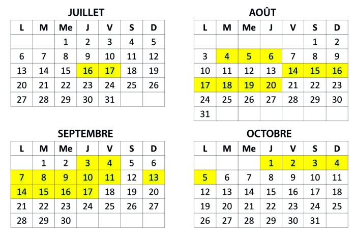 calendrier 2026 des soirées inattendues
